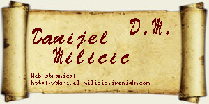Danijel Miličić vizit kartica
